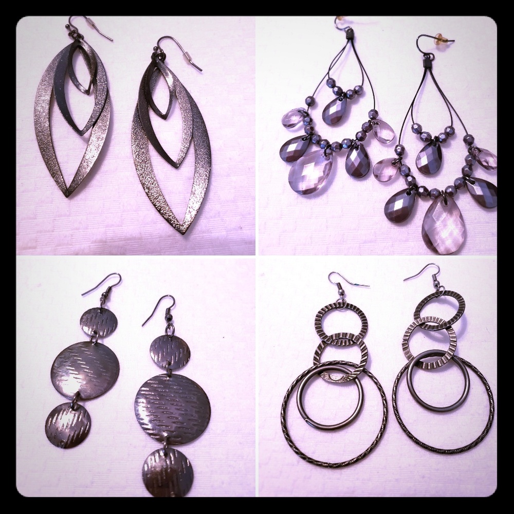 Gunmetal Earring Sets